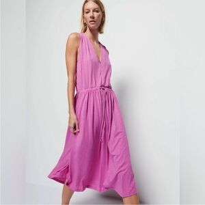 Nation LTD Rosebud Brianna Sleeveless Midi Dress Pima Cotton Size Small